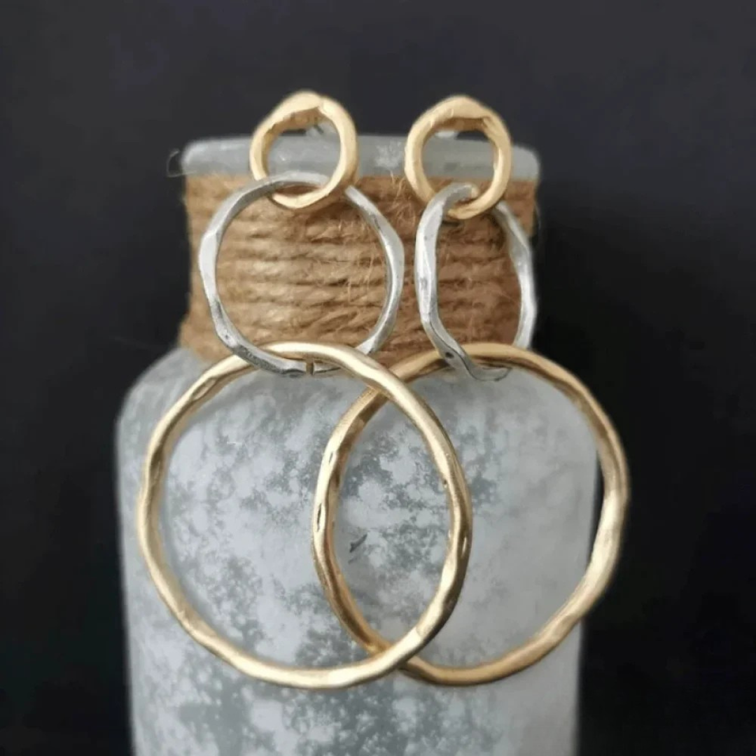 Vintage Gold and Silver Hoop Earrings | Elegant Timeless Accessory