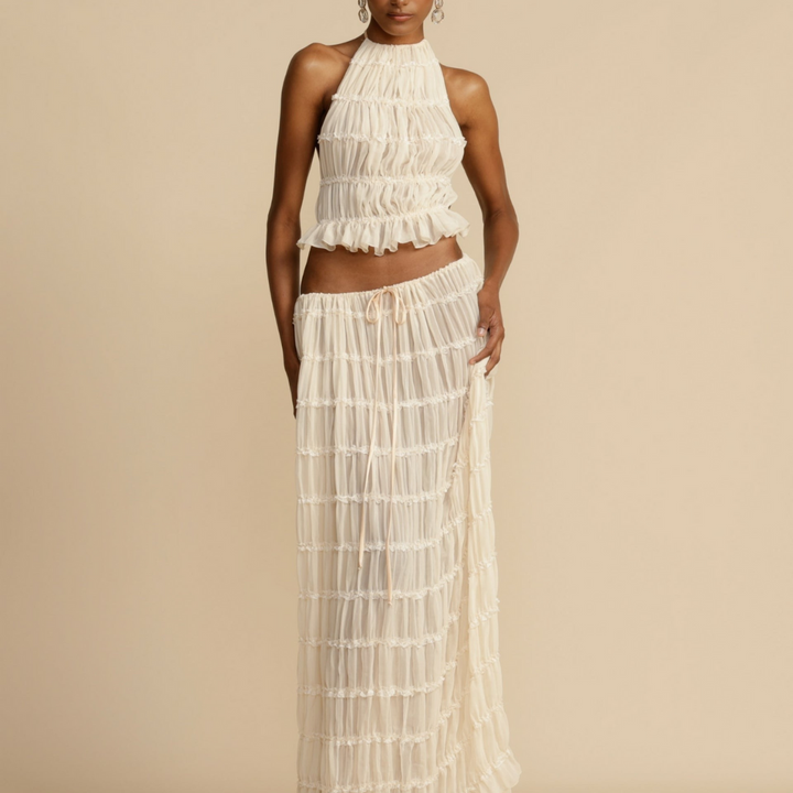 Chic WENDY™ Halter Top and Skirt Ensemble