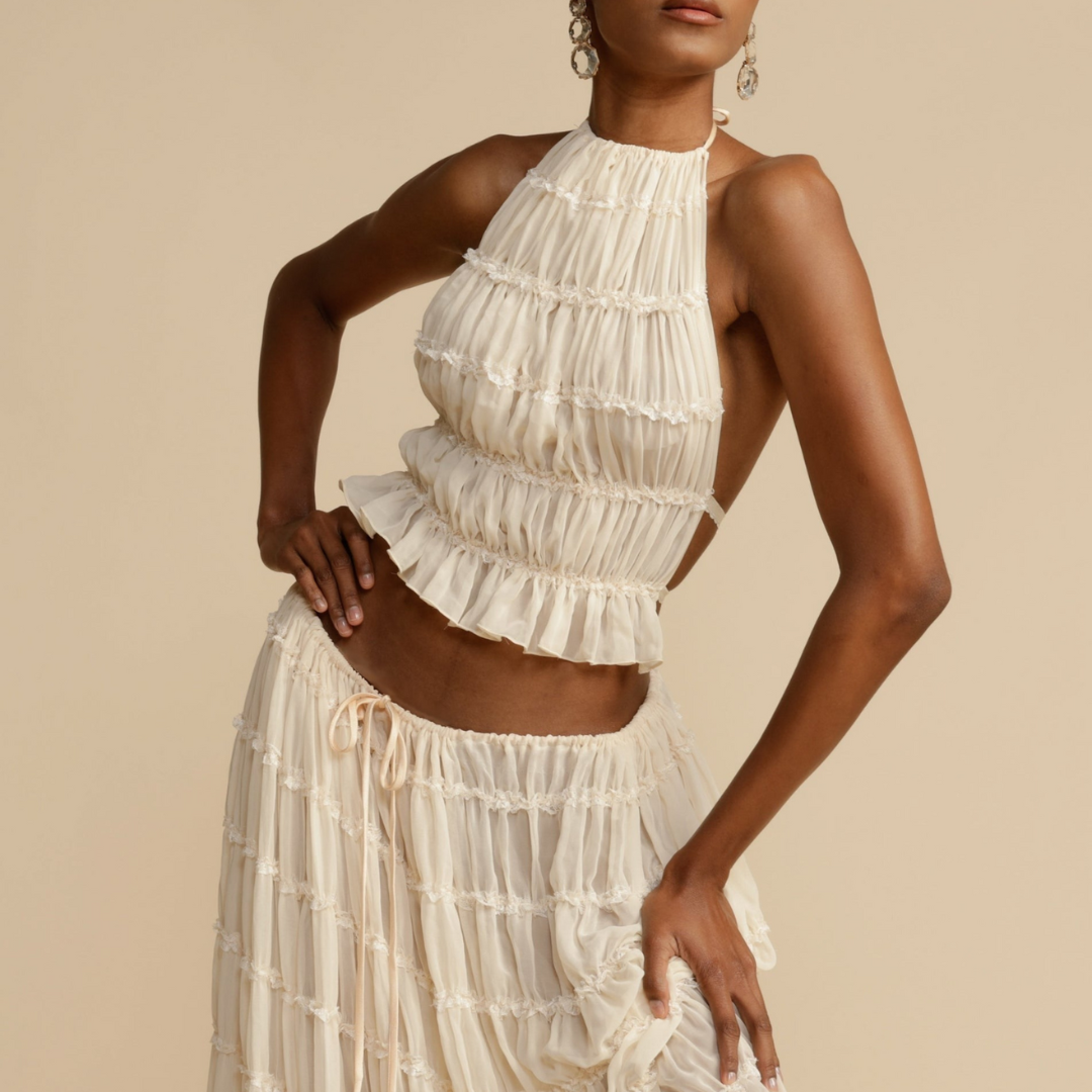 Chic WENDY™ Halter Top and Skirt Ensemble