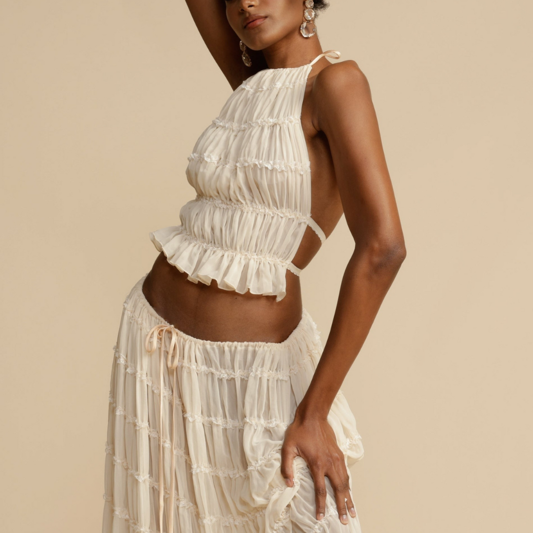 Chic WENDY™ Halter Top and Skirt Ensemble