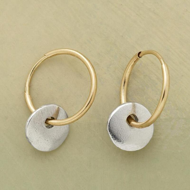 Gold Plated Hoops | Elegant Silver Earrings