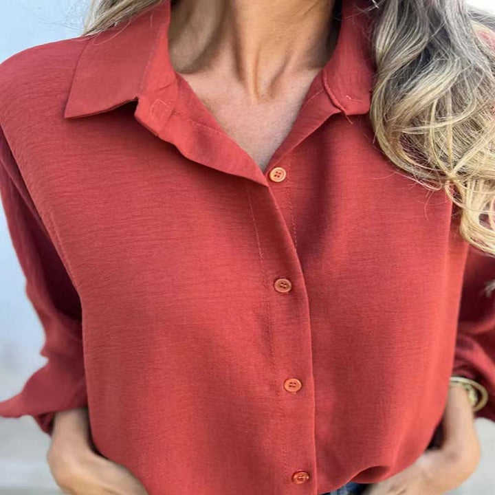 Elysa™ - Stylish and Chic Button-Up Blouse